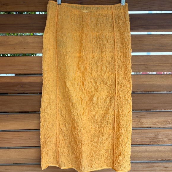 SOLD • Acne Studios Crinkled Cotton Blend Midi Skirt - Picture 5 of 7